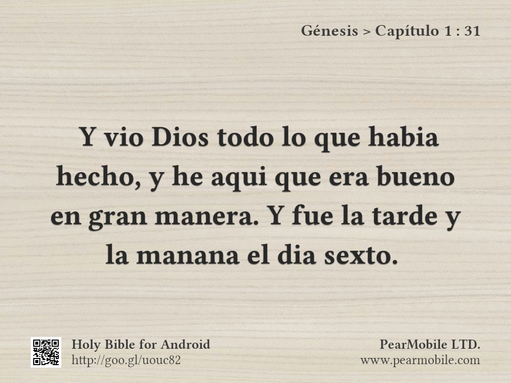 Génesis, Capítulo 1:31